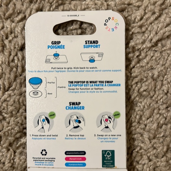 Mama Bear PopSockets Single Grip & Stand Phone Holder Pink Flowers - Picture 5 of 5